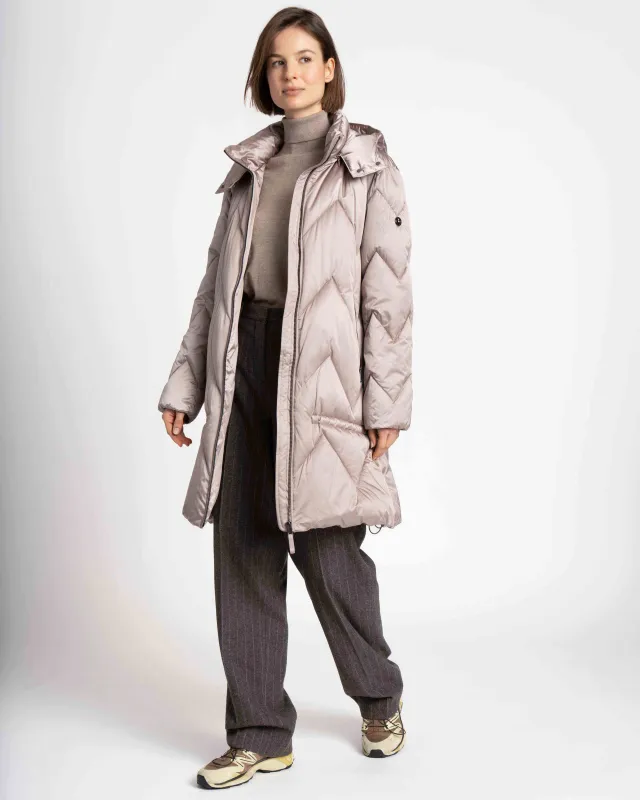 WEGA Green Goose Satin Steppmantel CYBELLE